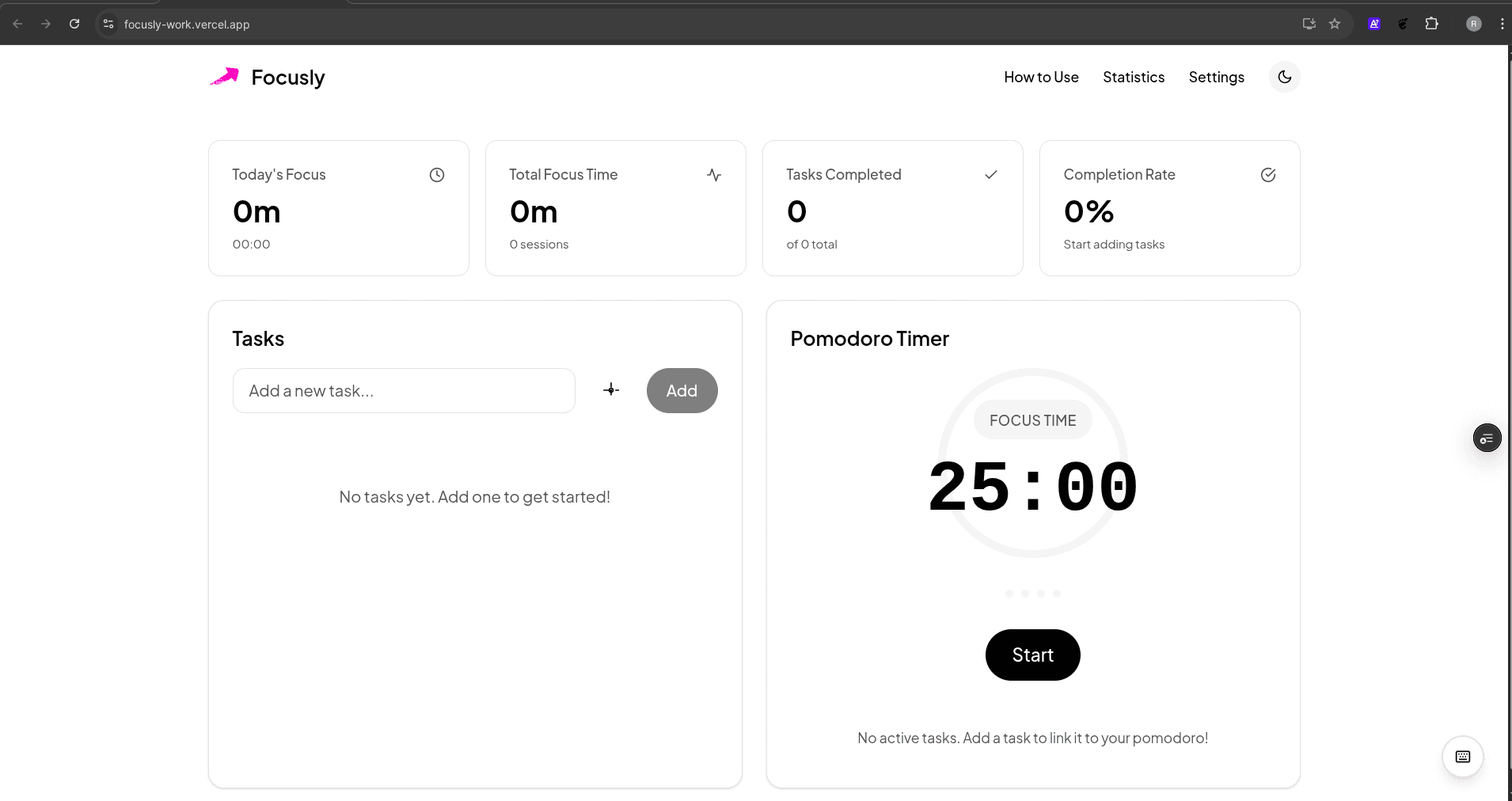 Focusly-work - Pomodoro Productivity App
