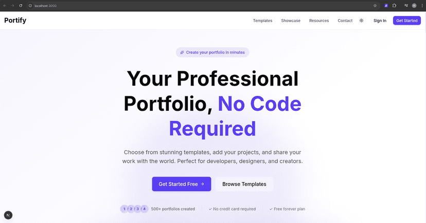 Portify - Portfolio Builder