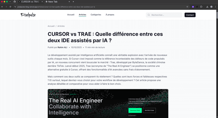 PixelPulse - Blog Platform for Developers